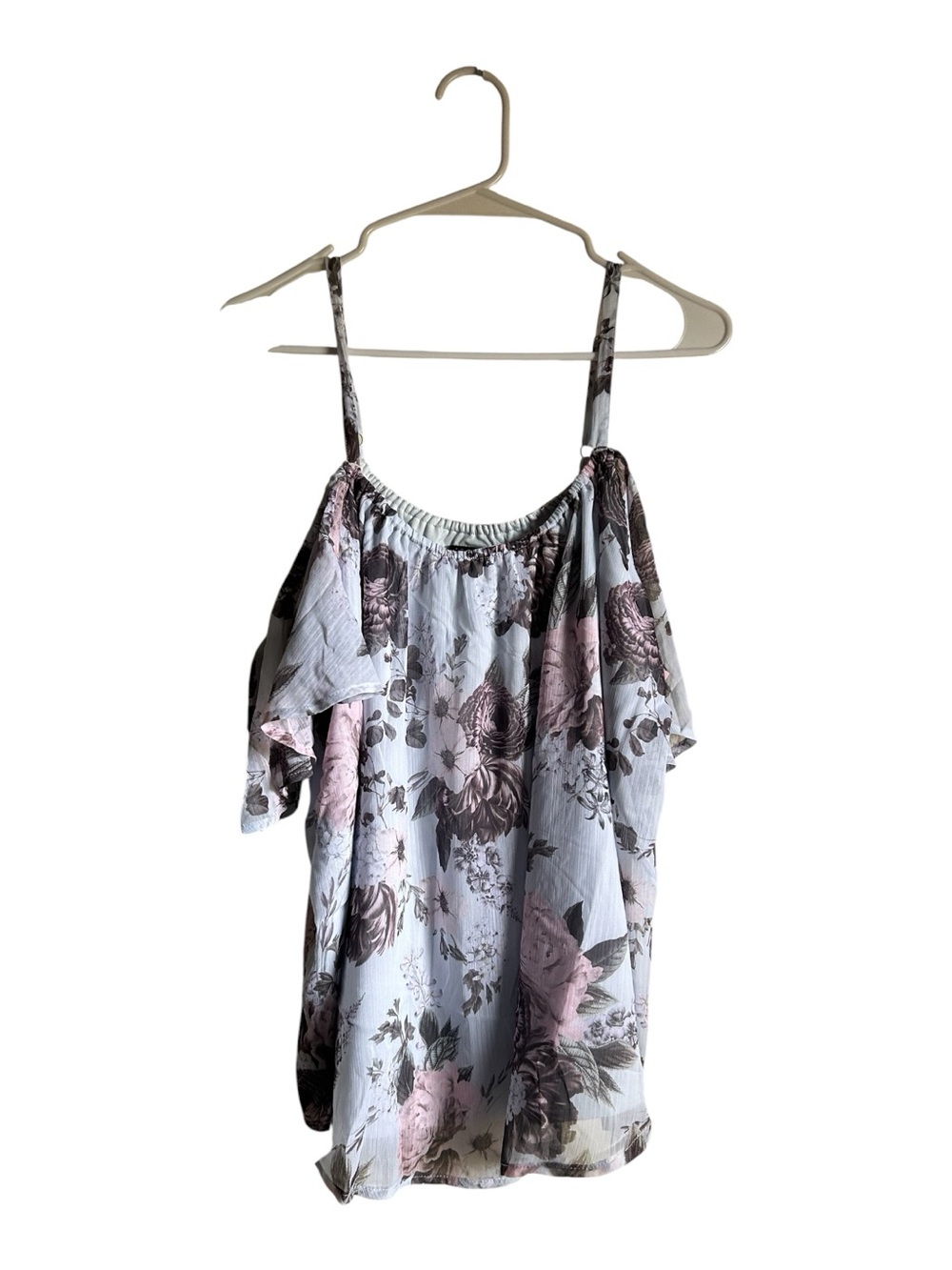 torrid Size 0 L 12 Floral Cold-Shoulder Top - Picture 2 of 11